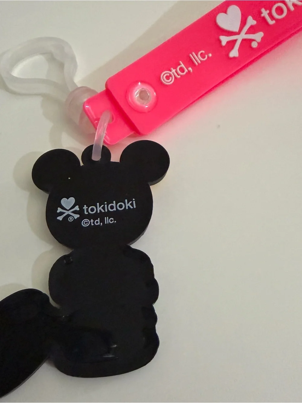 tokidoki Donutella Neon Pink Strap with Pastel Macaron Character Charm